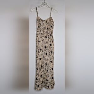 Erica Tanov • Lola Silk Floral Print Slip Dress XS